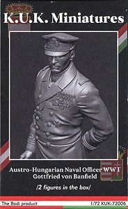 WW.I オーストリア・ハンガリー海軍将校 ゴットフリート・フォン・バンフィールド (2体) (プラモデル)