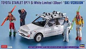 Toyota Starlet EP71 White Limited (3door) `Ski Version` (Model Car)