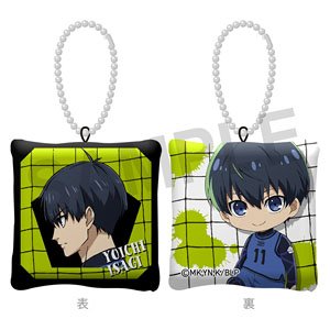 Blue Lock Mini Square Cushion Key Ring Yoichi Isagi (Anime Toy)