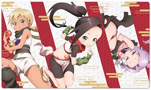 In the Heart of Kunoichi Tsubaki Character Rubber Mat [Tsubaki & Sazanka & Asagao] (Anime Toy)