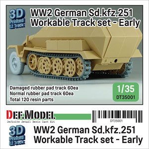 WWII Sd.kfz.251 Workable Track Set - Early Type (for 1/35 Sd.kfz.251 kit) (Plastic model)
