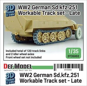 WWII ドイツSd.kfz.251ハノマーク用後期型可動履帯セット (各社キット対応) (プラモデル)