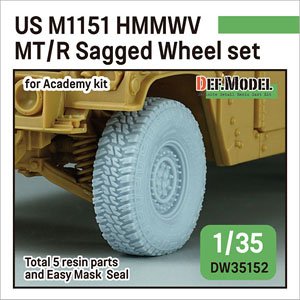 現用 アメリカ陸軍 M1151HMMWV用自重変形MT/Rタイヤセット (アカデミー) (プラモデル)