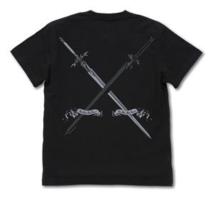 Sword Art Online Black Swordsman Kirito T-Shirt UWVer. Black L (Anime Toy)