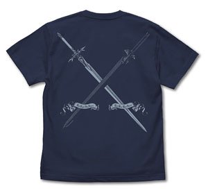 Sword Art Online Black Swordsman Kirito T-Shirt UWVer. Indigo M (Anime Toy)