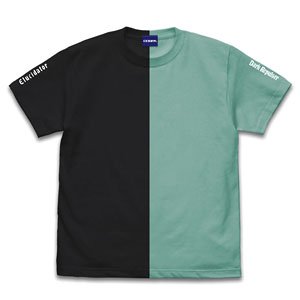 ソードアート・オンライン 黒の剣士ニコイチ Tシャツ BLACK×MINT GREEN S (キャラクターグッズ)