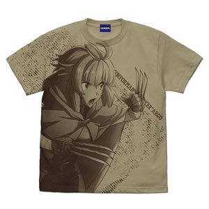 Sword Art Online Progressive: Scherzo of Deep Night Argo All Print T-Shirt SAO 5F Ver. Sand Khaki L (Anime Toy)