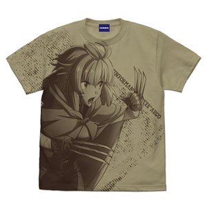 劇場版 ソードアート・オンライン -プログレッシブ- 冥き夕闇のスケルツォ アルゴ オールプリント Tシャツ SAO第5層Ver. SAND KHAKI L (キャラクターグッズ)