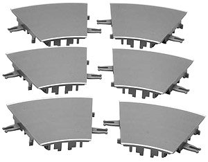 The Moving Bus System [C-001-2] Curved Road C66-30-RO (Set of 6) (Model Train)