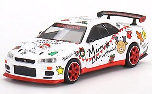 Nissan Skyline GT-R (R34) Top Secret 2022 Christmas Limited Edition (RHD) (Diecast Car)