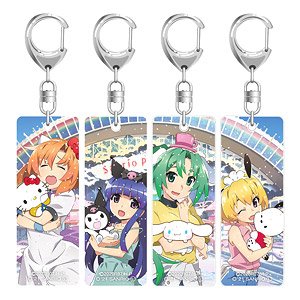 Higurashi When They Cry: Sotsu x Sanrio Characters Glitter Acrylic Stick Key Ring (Set of 4) (Anime Toy)