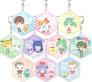 Higurashi When They Cry: Sotsu x Sanrio Characters Acrylic Key Ring (Set of 10) (Anime Toy)