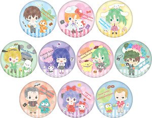Higurashi When They Cry: Sotsu x Sanrio Characters Mini Chara Can Badge (Set of 10) (Anime Toy)