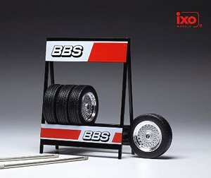 タイヤセット BBS シルバー BBSキャップ (ミニカー)