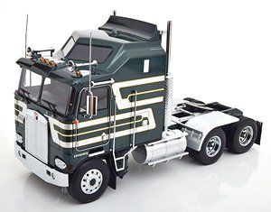Kenworth K100 Aerodyne 1976 ダークグリーンメタリック/ ゴールデンメタリック (ミニカー)