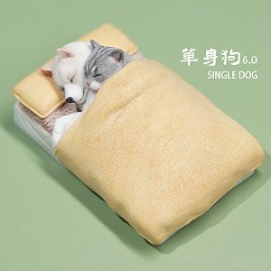 JXK スモール シングルドッグ 6.0 お布団に寝る柴犬 & 猫 C (ドール)