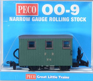 (OO-9) フェスティニオグ鉄道 採石作業員用緩急客車 (片デッキ・グリーン) 【GR-590A】 ★外国形モデル (鉄道模型)