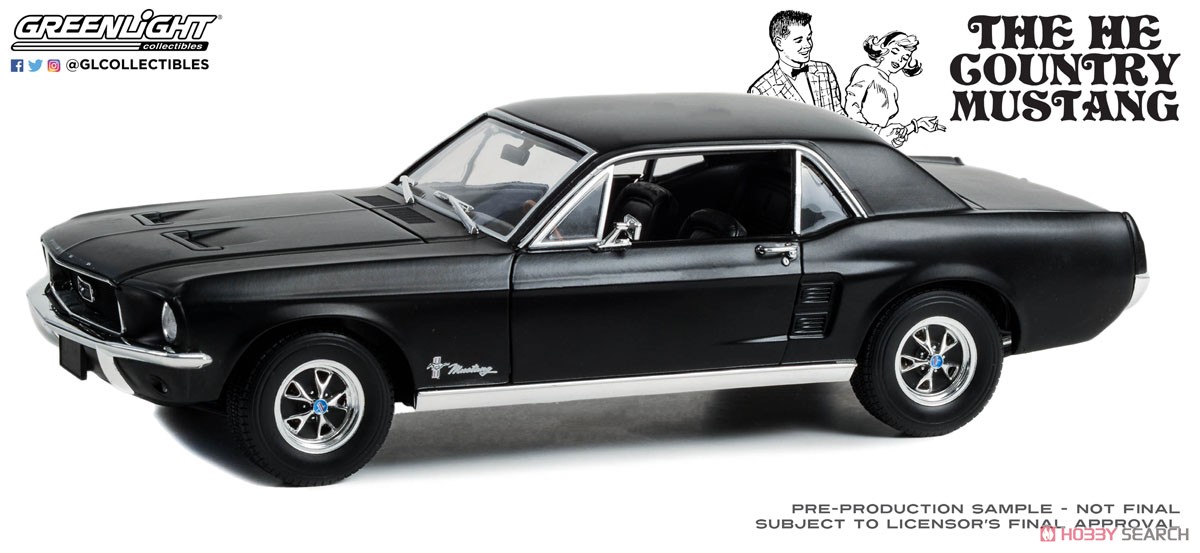 1968 Ford Mustang Coupe `He Country Special` Stealth Black (ミニカー) 商品画像1