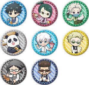 [Jujutsu Kaisen 0 the Movie] Can Badge Collection [Waiter Ver.] (Set of 8) (Anime Toy)
