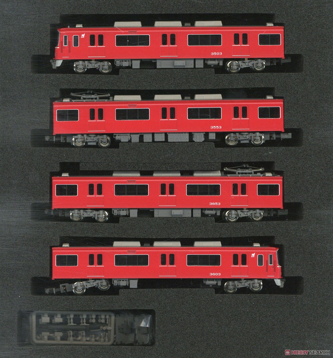 Meitetsu Series 3500 (Renewaled Car, Rollsign Lighting) Standard Four Car Formation Set (w/Motor) (Basic 4-Car Set) (Pre-colored Completed) (Model Train) 商品画像1