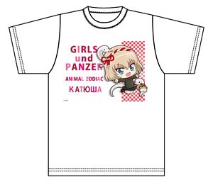 ガールズ＆パンツァー 最終章 ぷちちょこグラフィックTシャツ 【カチューシャ】 十二支 (キャラクターグッズ)