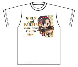 ガールズ＆パンツァー 最終章 ぷちちょこグラフィックTシャツ 【西絹代】 十二支 (キャラクターグッズ)