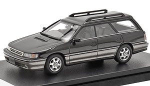 Subaru Legacy Touring Wagon GT (1992) Black Mica / Mist Light Gray Metallic (Diecast Car)