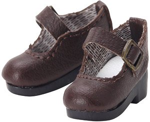 PN Side Buckle Strap Shoes (Dark Brown) (Fashion Doll)