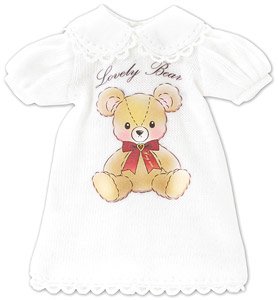 Picco P Bear T-shirt Dress (White) (Fashion Doll)