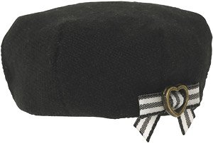ピコP ハートリボンベレー帽 (ブラック) (ドール)