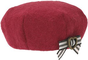 Picco P Heart Ribbon Beret (Red) (Fashion Doll)