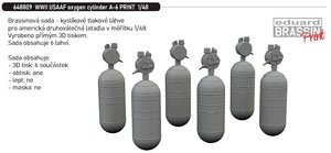 WWII USAAF Oxygen Cylinder A-6 (6 Pieces) (Plastic model)