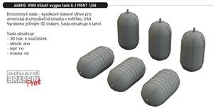 WWII USAAF Oxygen Tank G-1 (6 Pieces) (Plastic model)