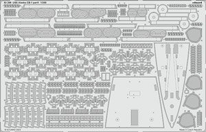 Photo-Etched Parts for USS Alaska CB-1 Part 1 (for Hobby Boss) (Plastic model)