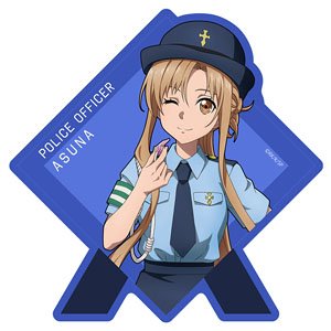ソードアート・オンライン 描き下ろし アスナの職業体験 ステッカー ポリスVer. (キャラクターグッズ)