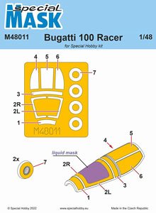 ブガッティ 100P 塗装マスクシール (スペシャルホビー用) (プラモデル)