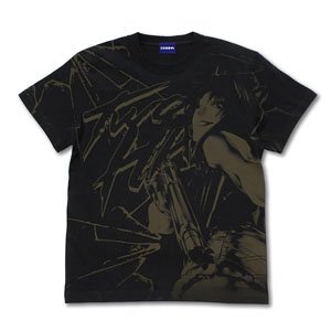 ブラック・ラグーン レヴィ オールプリントTシャツ BLACK M (キャラクターグッズ)