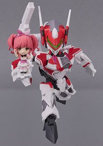 TINY SESSION VF-31C ジークフリード (ミラージュ・ファリーナ・ジーナス機) with マキナ・中島 (完成品)