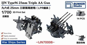 日本海軍 九六式二十五粍 三連装機銃 LPR照準器 (後期型) w/防盾 (プラモデル)