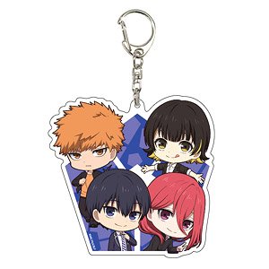 デカアクリルキーホルダー 「TVアニメ『ブルーロック』」 01 制服ver. 潔世一&蜂楽廻&國神錬介&千切豹馬 (ミニキャラ) (キャラクターグッズ)
