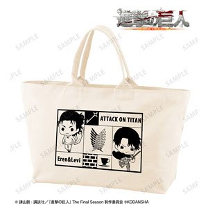 Attack on Titan Eren & Levi TINY Big Zip Tote Bag (Anime Toy)