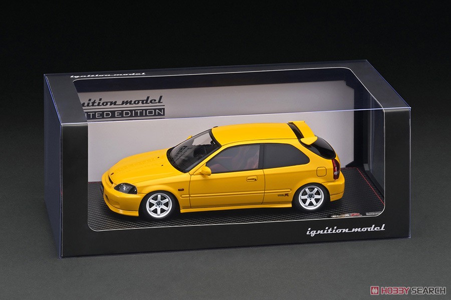 Honda Civic (EK9) Type R Yellow with Engine (Diecast Car) Item picture7