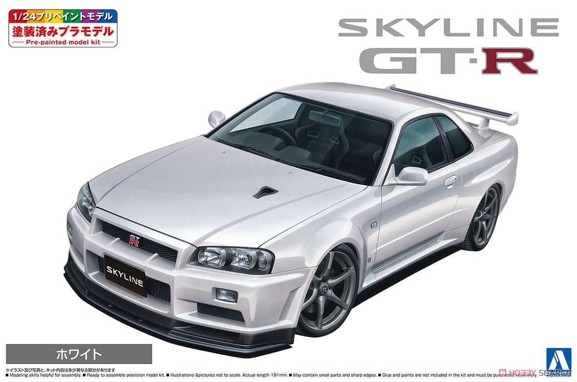 Nissn BNR34 Skyline GT-R V-spec II `00 White (Model Car) Package1