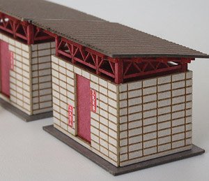 (N) Block Hut (2 Pieces) [1:150, Colored Paper] (Unassembled Kit) (Model Train)