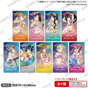 Love Live! School Idol Festival Trading Ticket Style Sticker Aqours Water Essence Ver. (Set of 9) (Anime Toy)