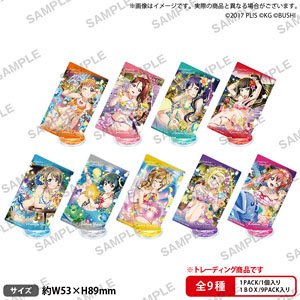 Love Live! School Idol Festival Trading Square Acrylic Stand Aqours Water Essence Ver. (Set of 9) (Anime Toy)