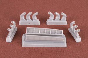 Spitfire/Seafire Exhaust Round Stacks with Shroud (Plastic model)