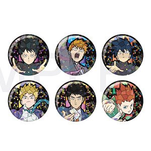 モブサイコ100 III キャラステンドシリーズ ホログラム缶バッジコンプリートBOX (6個セット) (キャラクターグッズ)