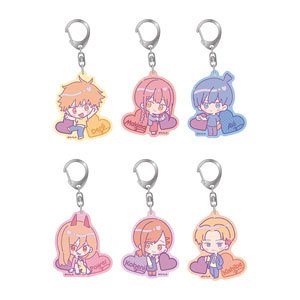 Chainsaw Man Love Pastel Acrylic Key Ring (Set of 6) (Anime Toy)