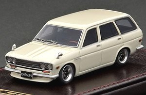 Datsun Bluebird (510) Wagon White (ミニカー)